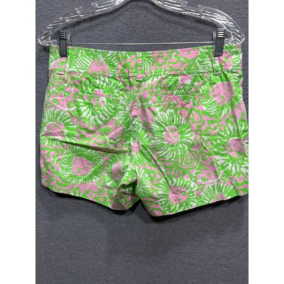 Lilly Pulitzer The Callahan Short Sunnyside Lion Preppy Green/Pink Womens Size 4 - Picture 3 of 7